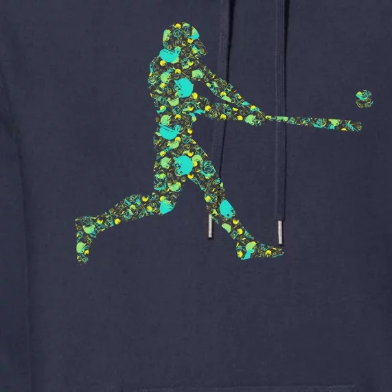 Baseball Player Pattern Premium Hoodie