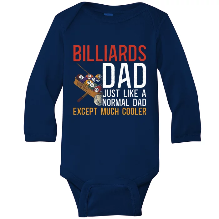 Billiards Pool Player Ball Dad Billiards Dad Just Like A Gift Baby Long Sleeve Bodysuit