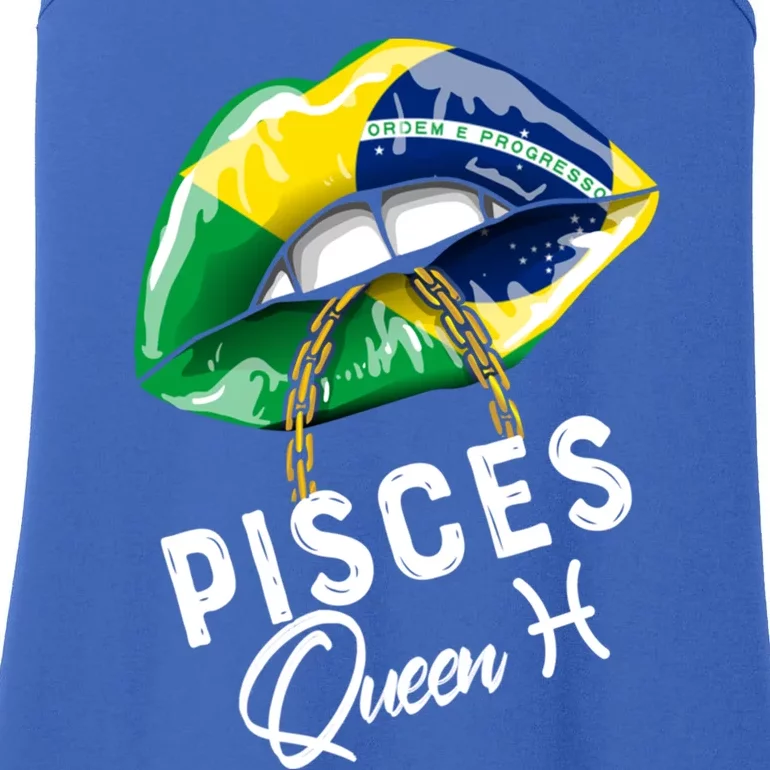 Brasil Pisces Queen Zodiac Birthday Brasilian Lips Astrology Gift Ladies Essential Tank