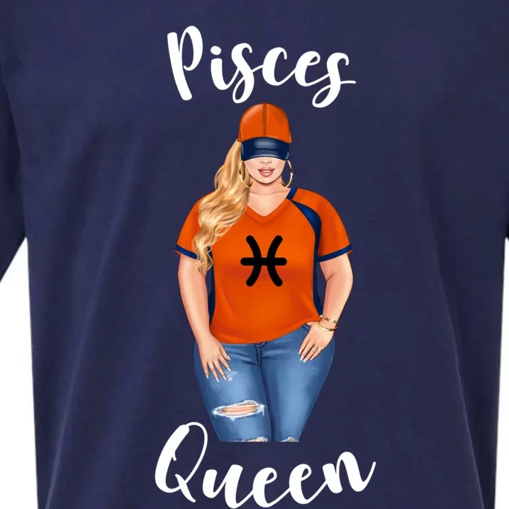 Baseball Pisces Queen Mom Blonde March Cute Gift Sueded Cloud Jersey T-Shirt