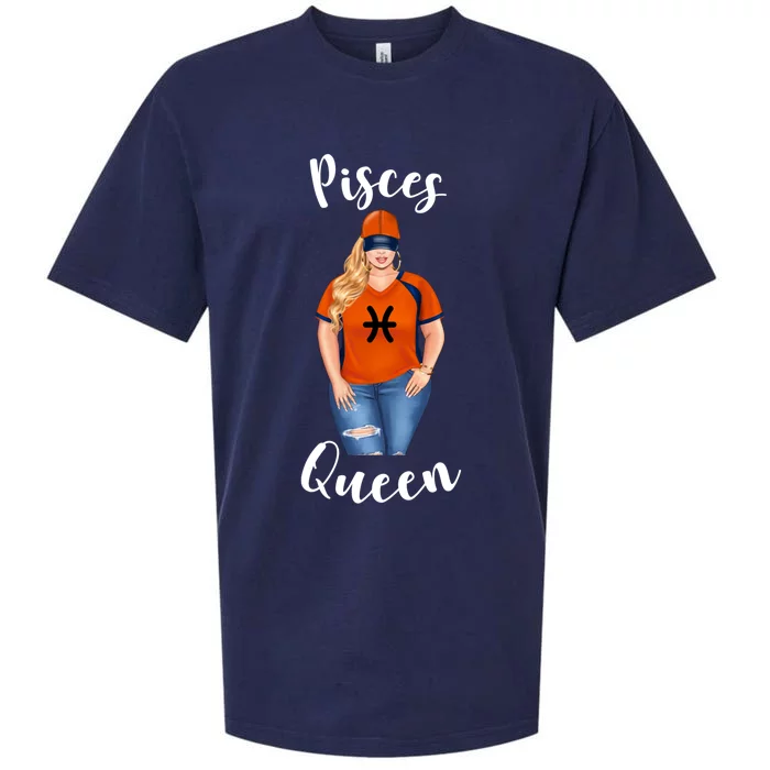 Baseball Pisces Queen Mom Blonde March Cute Gift Sueded Cloud Jersey T-Shirt