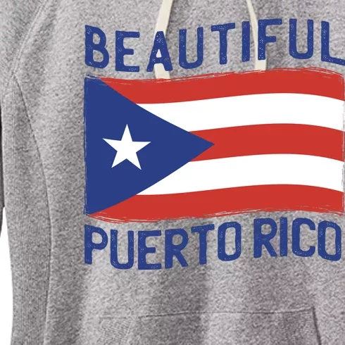 Beautiful Puerto Rico Flag Women's Fleece Hoodie