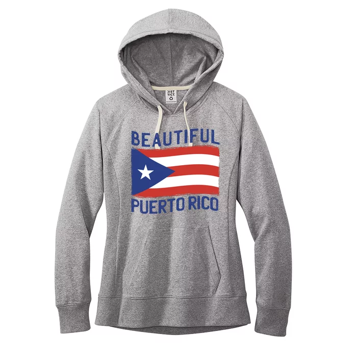 Beautiful Puerto Rico Flag Women's Fleece Hoodie