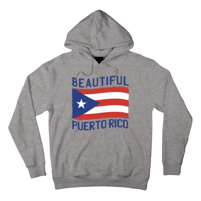 Beautiful Puerto Rico Flag Tall Hoodie