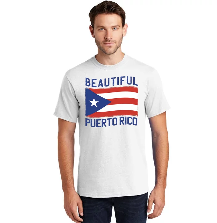 Beautiful Puerto Rico Flag Tall T-Shirt