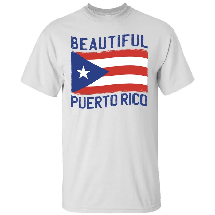 Beautiful Puerto Rico Flag Tall T-Shirt