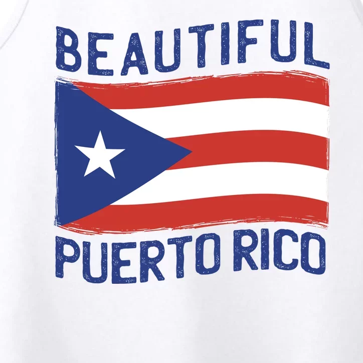 Beautiful Puerto Rico Flag Performance Tank