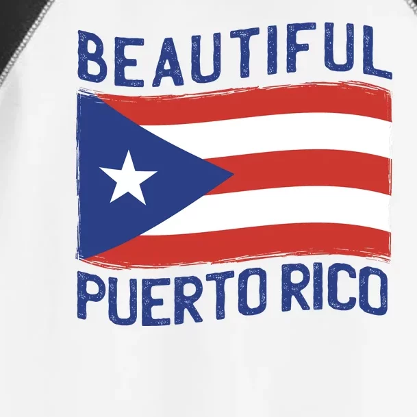 Beautiful Puerto Rico Flag Toddler Fine Jersey T-Shirt