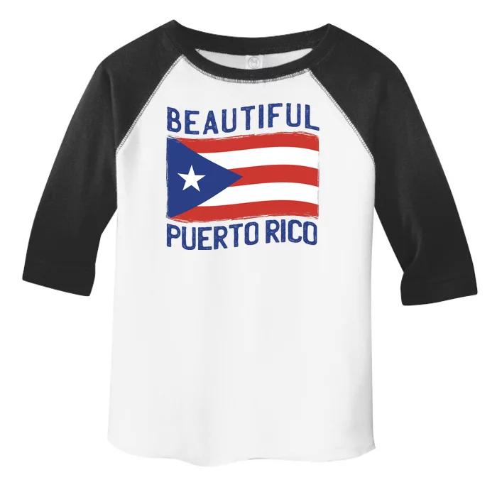 Beautiful Puerto Rico Flag Toddler Fine Jersey T-Shirt