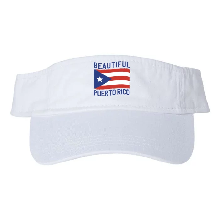 Beautiful Puerto Rico Flag Valucap Bio-Washed Visor