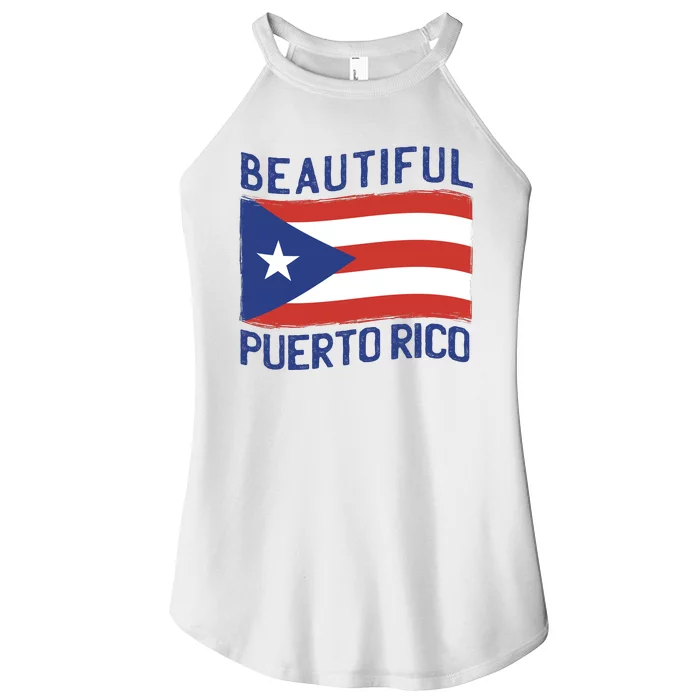 Beautiful Puerto Rico Flag Women’s Perfect Tri Rocker Tank