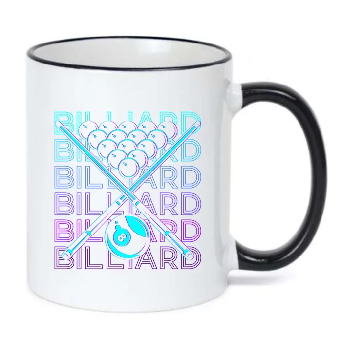 Billiard Player Retro Gift Black Color Changing Mug