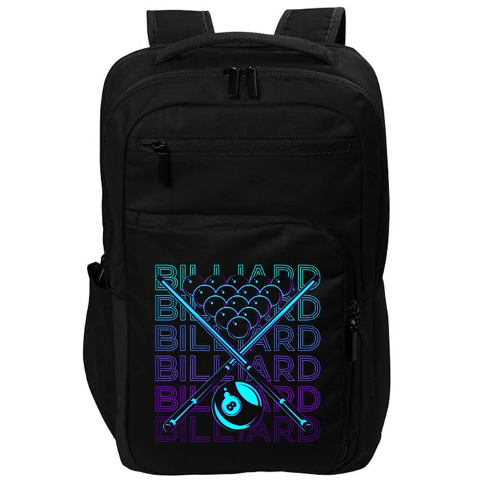 Billiard Player Retro Gift Impact Tech Backpack