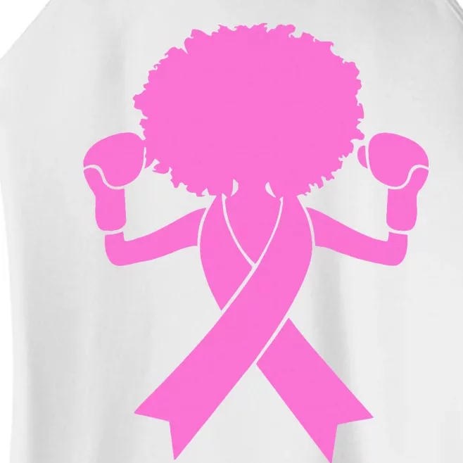 Boxing Pink Ribbon African American Breast Cancer Women’s Perfect Tri Rocker Tank