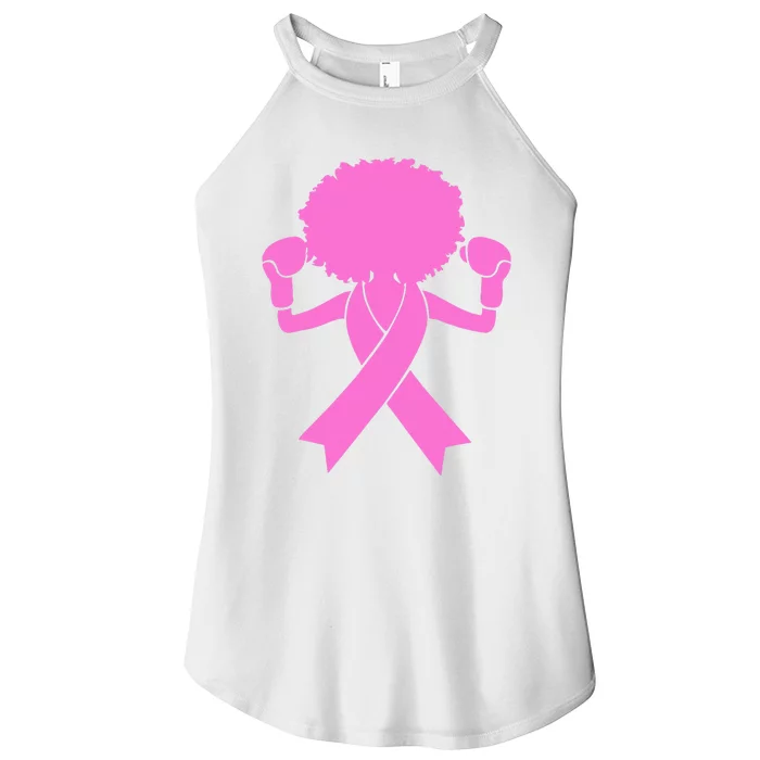 Boxing Pink Ribbon African American Breast Cancer Women’s Perfect Tri Rocker Tank