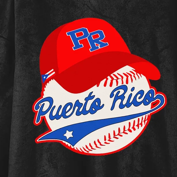 Boricua Puerto Rican Puerto Rico Baseball Hooded Wearable Blanket