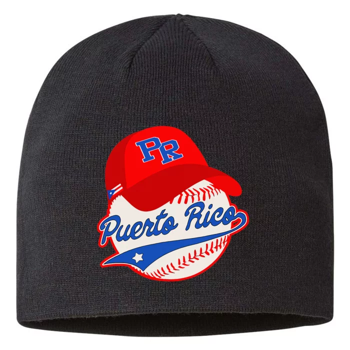 Boricua Puerto Rican Puerto Rico Baseball 8 1/2in Sustainable Knit Beanie