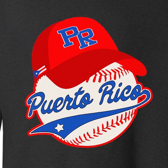 Boricua Puerto Rican Puerto Rico Baseball Toddler Sweatshirt