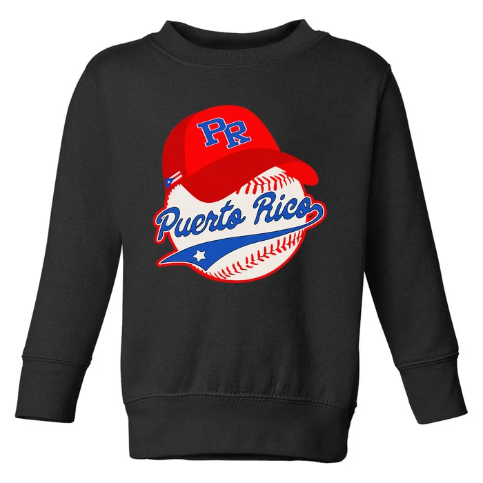 Boricua Puerto Rican Puerto Rico Baseball Toddler Sweatshirt