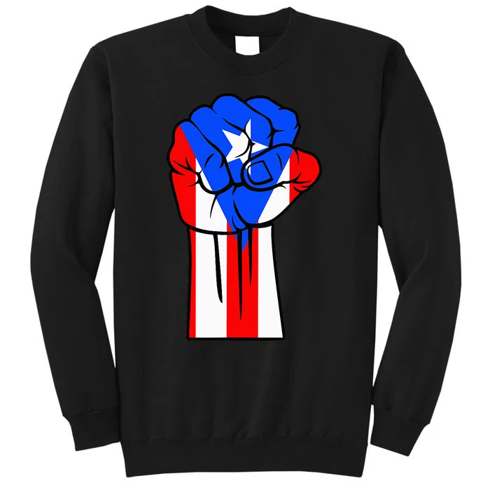 Boricua Puerto Rico PR Flag Puerto Rican Fist Hand Heritage Sweatshirt