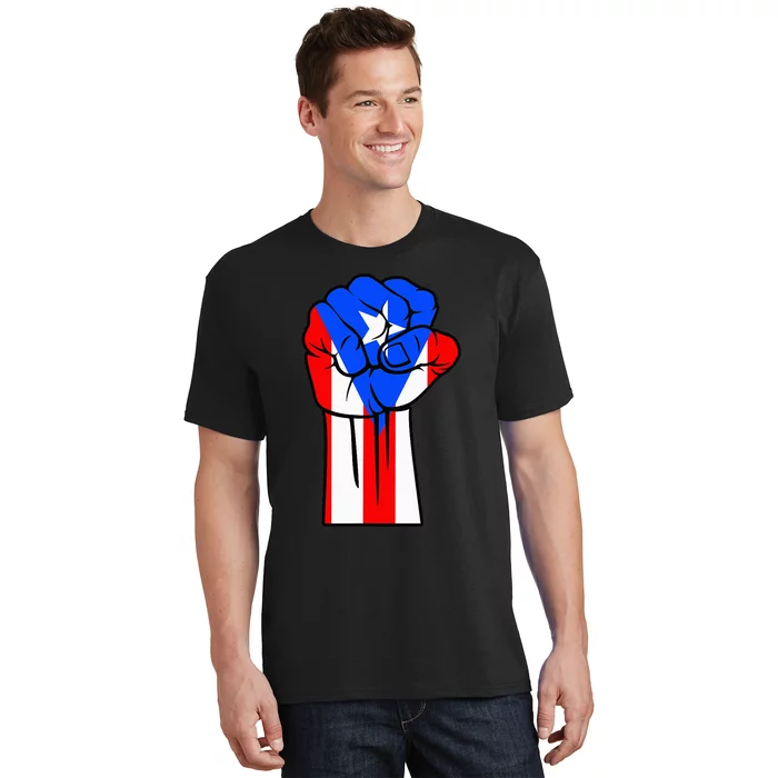 Boricua Puerto Rico PR Flag Puerto Rican Fist Hand Heritage T-Shirt