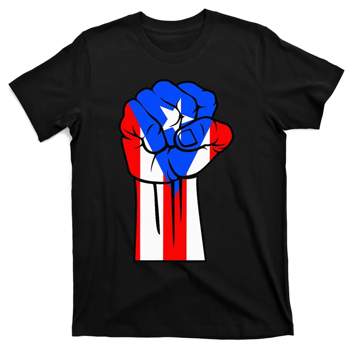 Boricua Puerto Rico PR Flag Puerto Rican Fist Hand Heritage T-Shirt