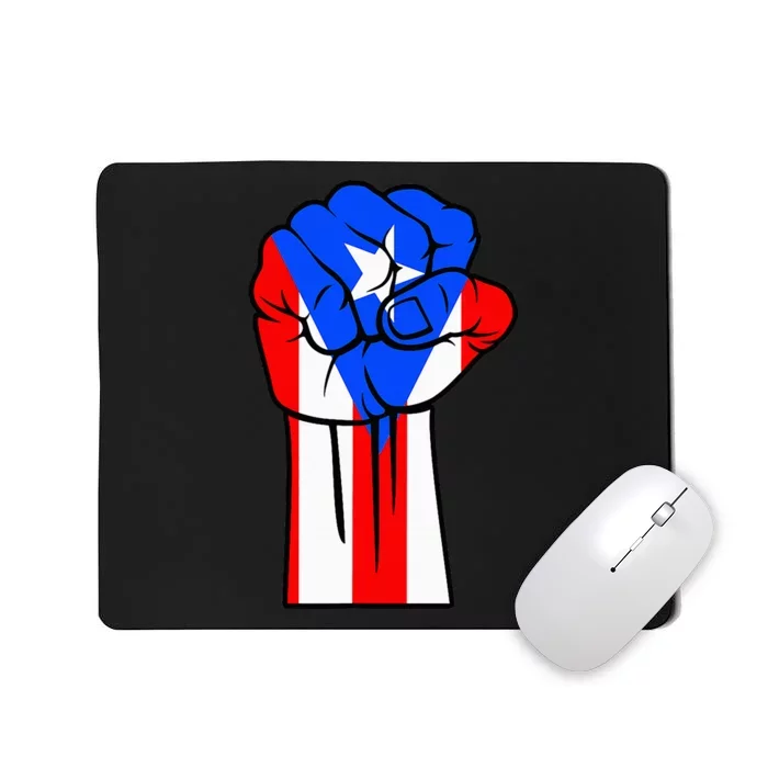 Boricua Puerto Rico PR Flag Puerto Rican Fist Hand Heritage Mousepad