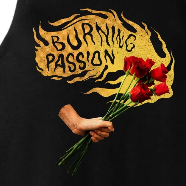 Burning Passion Rose Ladies Tri-Blend Wicking Tank