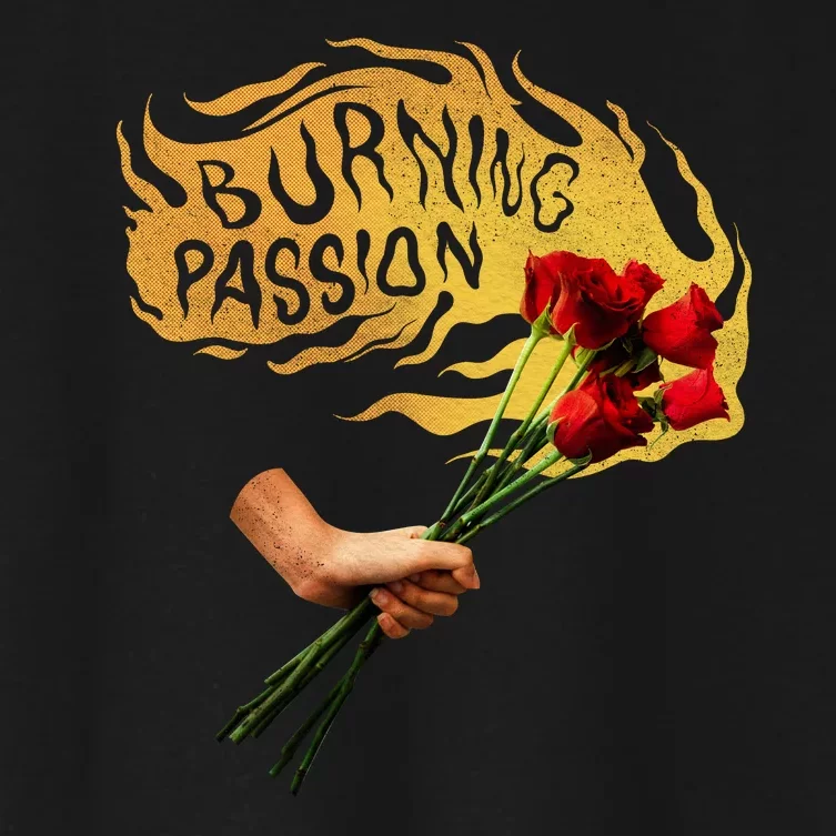 Burning Passion Rose Women's Crop Top Tee