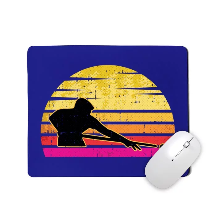 Billiards Player Retro Vintage Sports Pool Snooker Athlete Cute Gift Mousepad