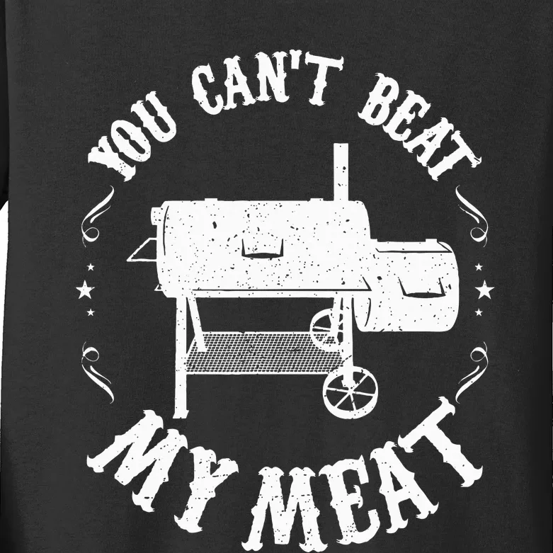 BBQ Pit Reverse Flow Smoker for Grill Masters Kids Long Sleeve Shirt