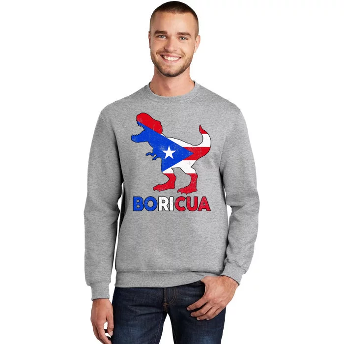 Boricua Puerto Rican Flag Dino Rico Heritage Tall Sweatshirt