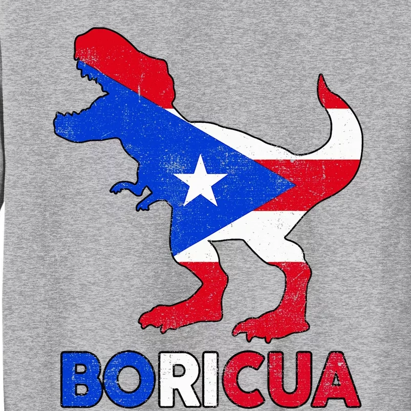 Boricua Puerto Rican Flag Dino Rico Heritage Tall Sweatshirt