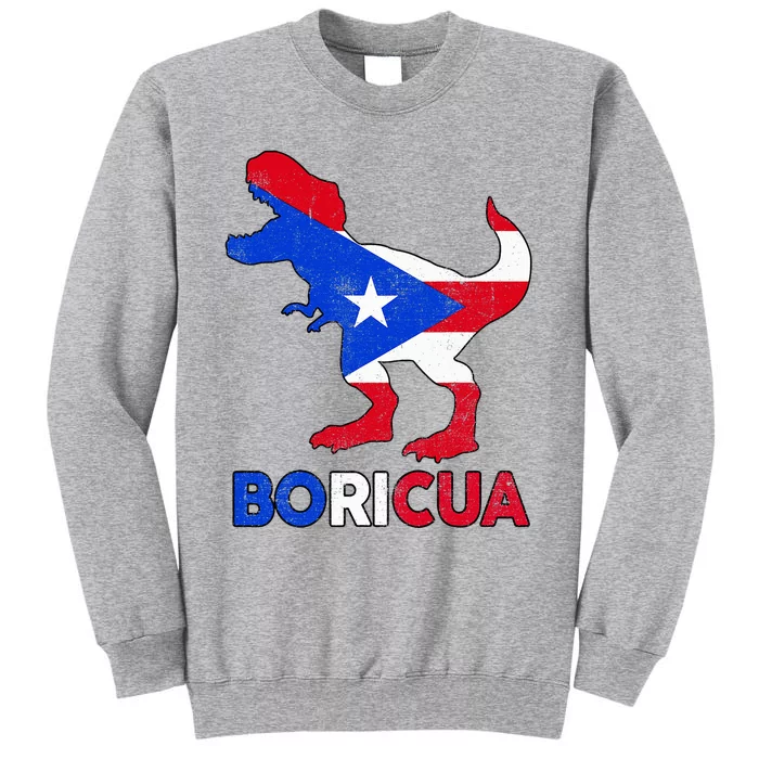 Boricua Puerto Rican Flag Dino Rico Heritage Tall Sweatshirt