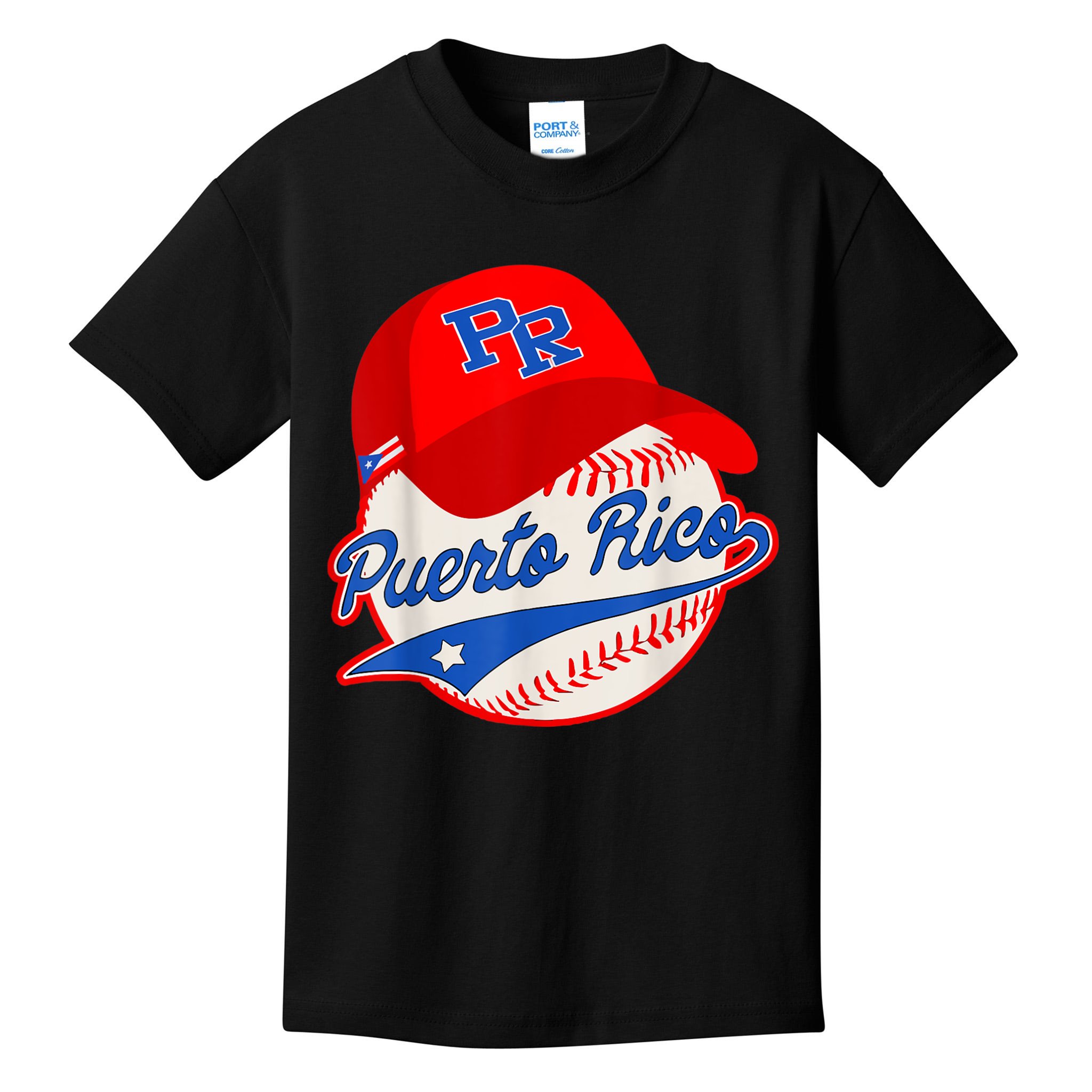 Teeshirtpalace Boricua Puerto Rican Puerto Rico Baseball Kids T-Shirt