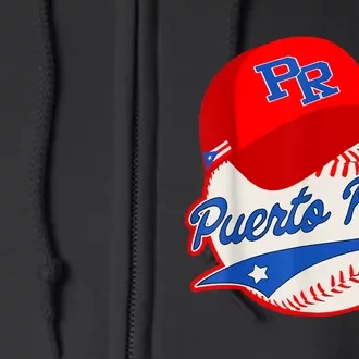 Boricua Puerto Rican Puerto Rico Baseball Full Zip Hoodie