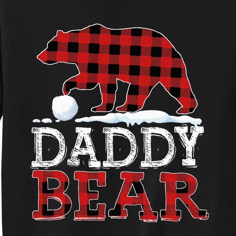 Buffalo Plaid Red Xmas Christmas Daddy Bear Pajama Family Tall Sweatshirt