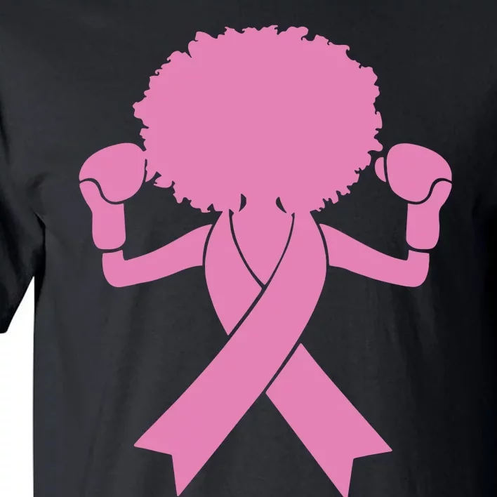 Boxing Pink Ribbon African American Breast Cancer Tall T-Shirt