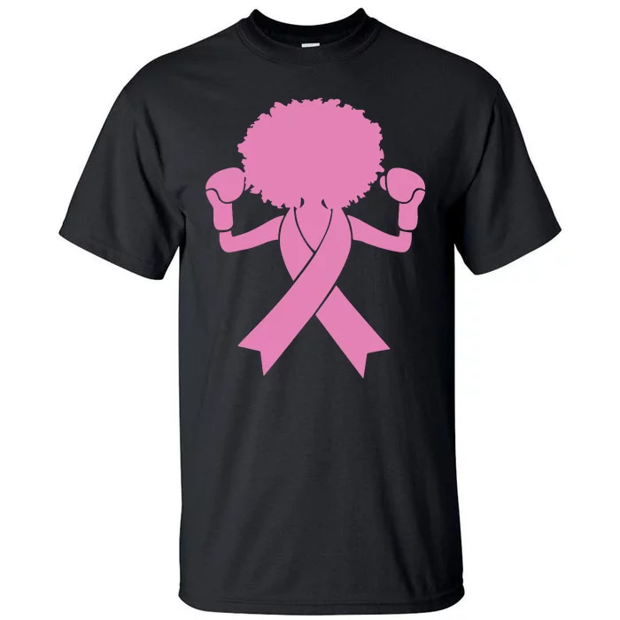 Boxing Pink Ribbon African American Breast Cancer Tall T-Shirt