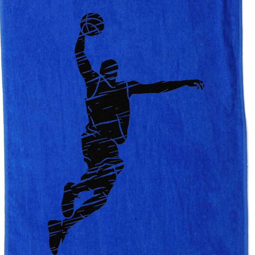 Basketball Player Retro Lines Platinum Collection Golf Towel