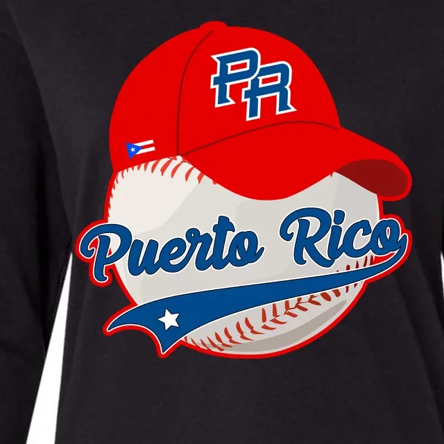 Boricua Puerto Rican Puerto Rico Baseball Womens Cotton Relaxed Long Sleeve T-Shirt