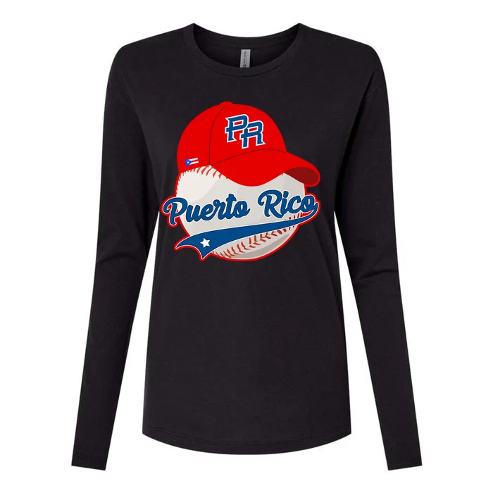 Boricua Puerto Rican Puerto Rico Baseball Womens Cotton Relaxed Long Sleeve T-Shirt