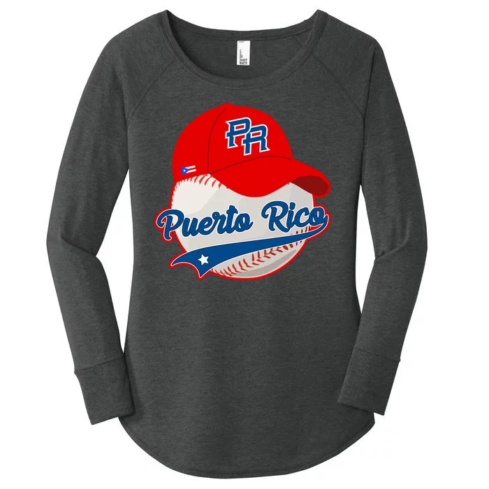 Boricua Puerto Rican Puerto Rico Baseball Women's Perfect Tri Tunic Long Sleeve Shirt