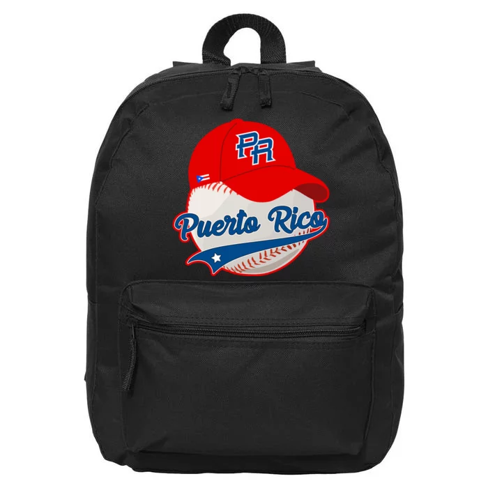 Boricua Puerto Rican Puerto Rico Baseball 16 in Basic Backpack