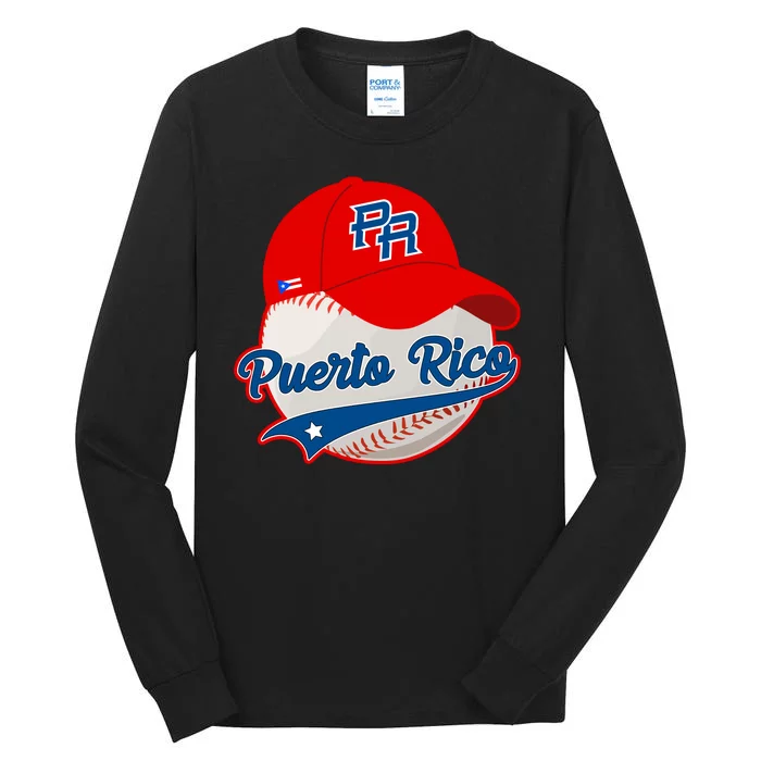 Boricua Puerto Rican Puerto Rico Baseball Tall Long Sleeve T-Shirt