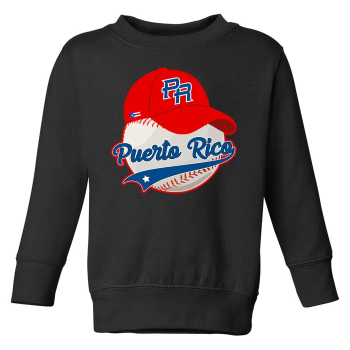 Boricua Puerto Rican Puerto Rico Baseball Toddler Sweatshirt