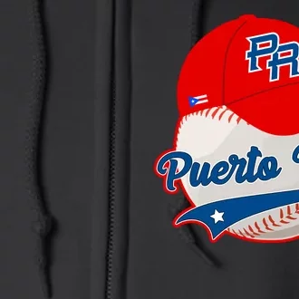 Boricua Puerto Rican Puerto Rico Baseball Full Zip Hoodie