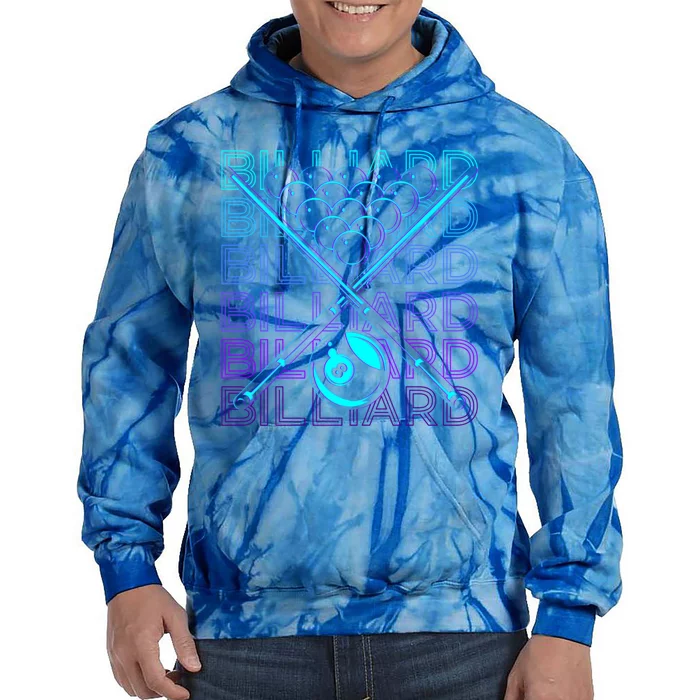 Billiard Player Retro Funny Gift Tie Dye Hoodie