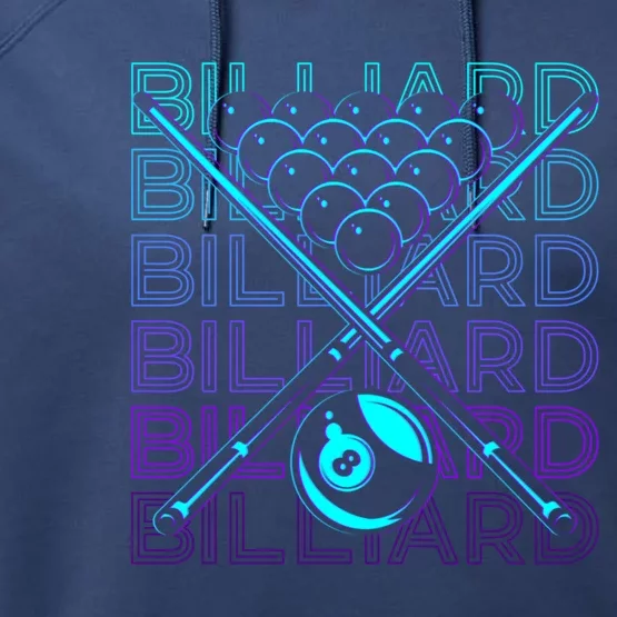 Billiard Player Retro Funny Gift Performance Fleece Hoodie