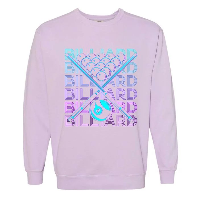 Billiard Player Retro Funny Gift Garment-Dyed Sweatshirt